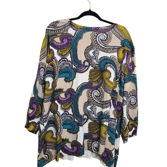 Lane Bryant Womens Plus SZ 26 /28 Cardigan Sweater Paisley Sequined Lightweight - Picture 5 of 9